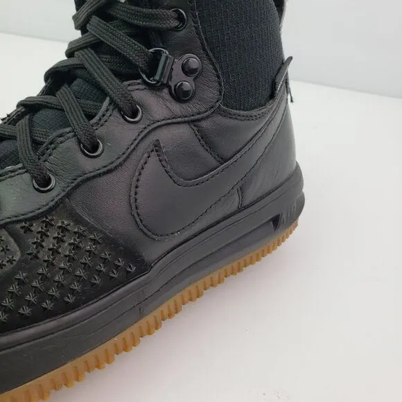 Nike Lunar Force 1 Youth Size 5Y Womens Sz 6.5 Black Gum Duckboot Sneaker Shoes