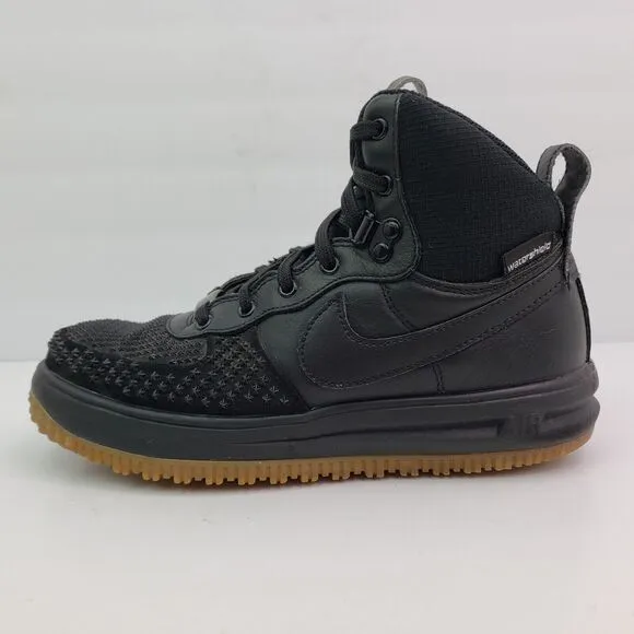 Nike Lunar Force 1 Youth Size 5Y Womens Sz 6.5 Black Gum Duckboot Sneaker Shoes