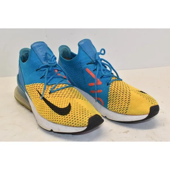 Nike Men's Air Max 270 Flyknit Blue Orbit Size 9 Running Shoes Style AO1023-800