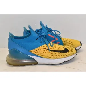 Nike Men's Air Max 270 Flyknit Blue Orbit Size 9 Running Shoes Style AO1023-800