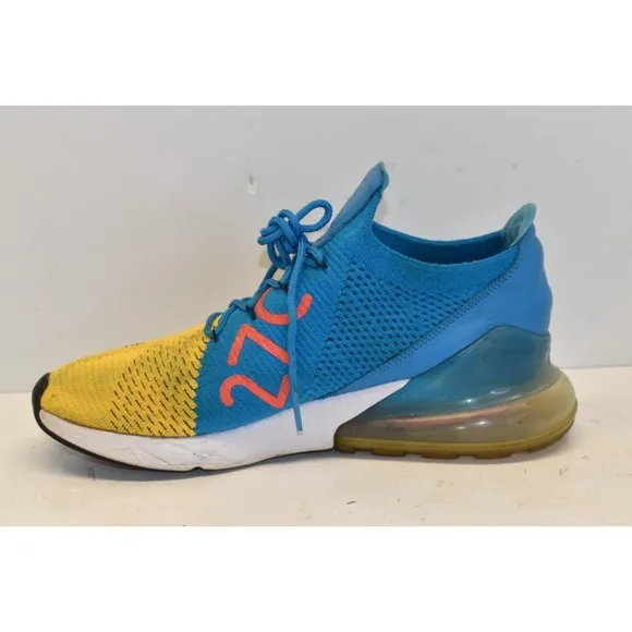Nike Men's Air Max 270 Flyknit Blue Orbit Size 9 Running Shoes Style AO1023-800