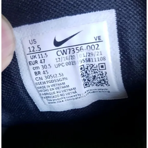Nike Mens Air Zoom Pegasus 38 CW7356-002 Black Running Shoes Sneakers Size 12.5