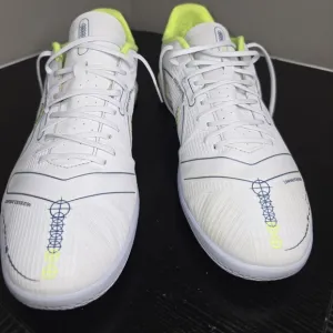 NIKE MERCURIAL VAPOR White and Neon Green Athletic Shoes