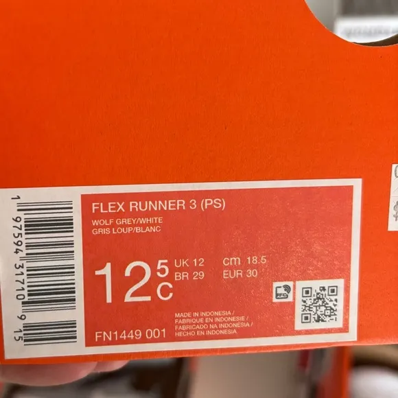 Nike New Flex Runner 3 Grey/ Withe Mesh Preschool Sneaker Shoes FN1449-001