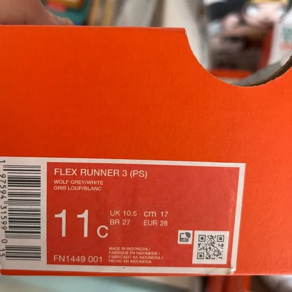 Nike New Flex Runner 3 Grey/ Withe Mesh Preschool Sneaker Shoes FN1449-001