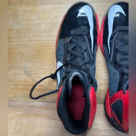 Nike Prime Hype DF Mens Size 12 Basketball Shoes Sneakers Black Red 683705-006