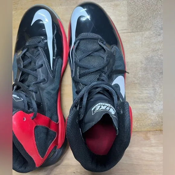 Nike Prime Hype DF Mens Size 12 Basketball Shoes Sneakers Black Red 683705-006