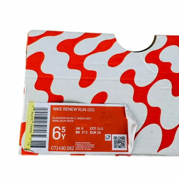 🤩Nike Renew Run (GS) Big Kids Running Size 6.5Y Shoes Sneakers CT1430-092 New