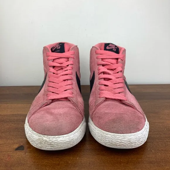 Nike SB Zoom Blazer Mid Pink Salt Black Suede Sneakers 864349-601 Men’s 8.