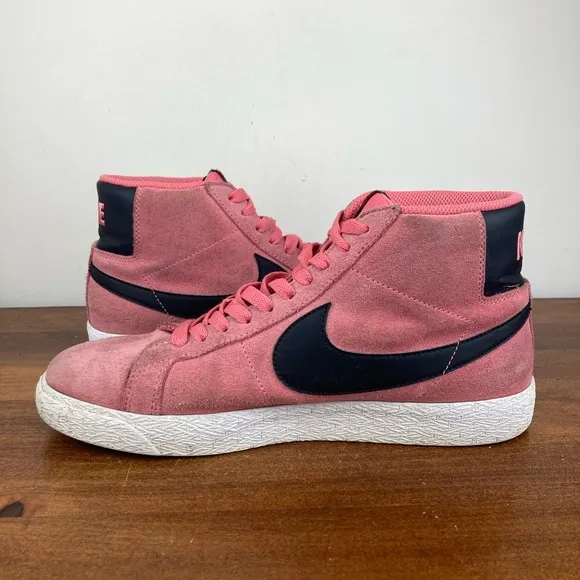 Nike SB Zoom Blazer Mid Pink Salt Black Suede Sneakers 864349-601 Men’s 8.