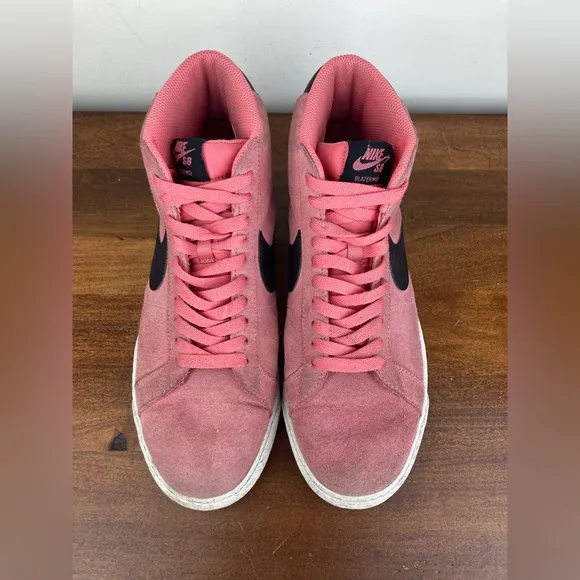Nike SB Zoom Blazer Mid Pink Salt Black Suede Sneakers 864349-601 Men’s 8.