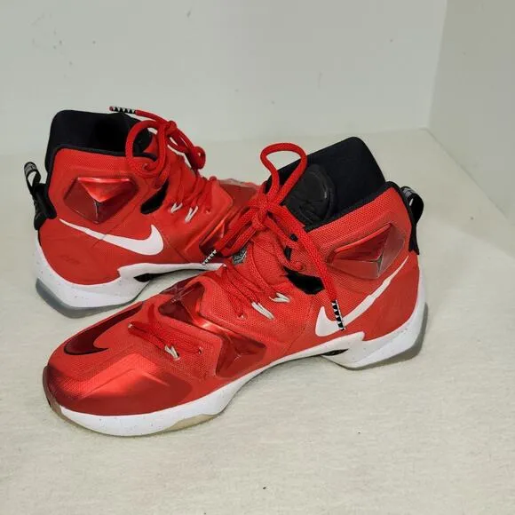 Nike Shoes Mens Sz 8.5 LeBron XIII Sports Basketball 807219-610 University Shoe