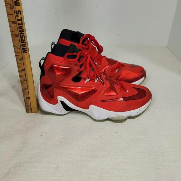 Nike Shoes Mens Sz 8.5 LeBron XIII Sports Basketball 807219-610 University Shoe