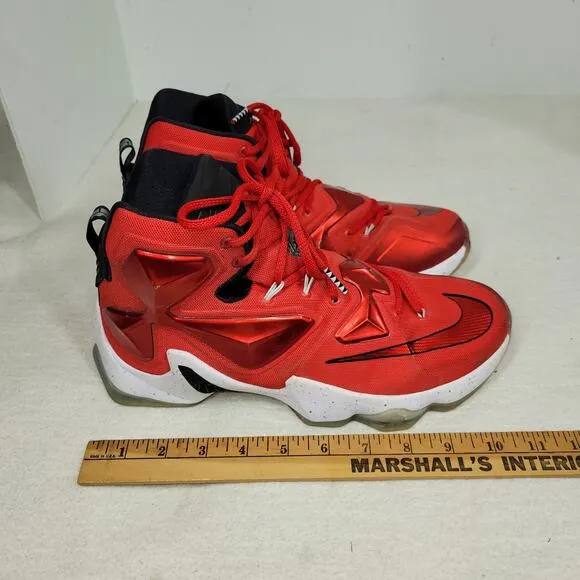 Nike Shoes Mens Sz 8.5 LeBron XIII Sports Basketball 807219-610 University Shoe