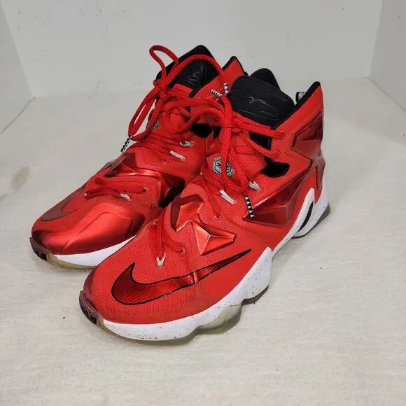 Nike Shoes Mens Sz 8.5 LeBron XIII Sports Basketball 807219-610 University Shoe