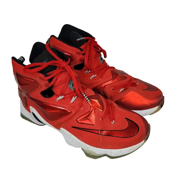 Nike Shoes Mens Sz 8.5 LeBron XIII Sports Basketball 807219-610 University Shoe