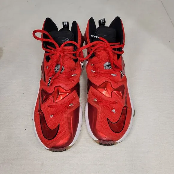 Nike Shoes Mens Sz 8.5 LeBron XIII Sports Basketball 807219-610 University Shoe