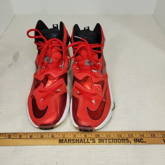 Nike Shoes Mens Sz 8.5 LeBron XIII Sports Basketball 807219-610 University Shoe