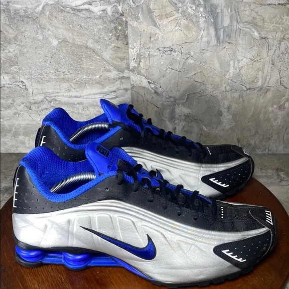 Nike Shox R4 Silver/Racer Men’s Size 13 Blue Athletic Shoes