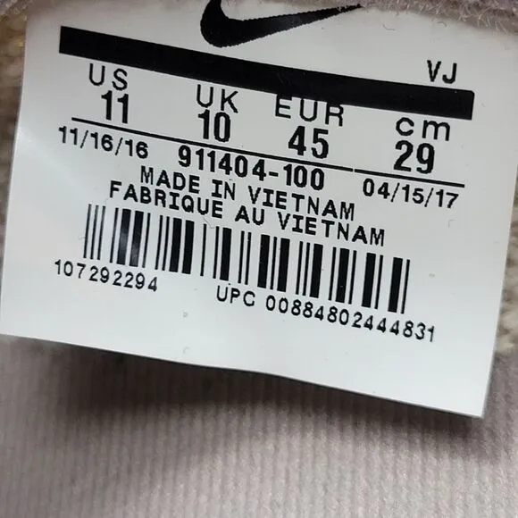 Nike Sock Dart SE Mens Size 11 Running shoes  Beige Mesh Sneakers 911404-100