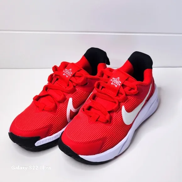 Nike Star Runner 4 Little Kids' Red Running Shoes Size 11c