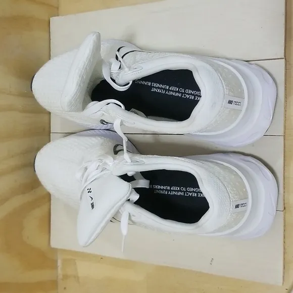 Nike W React Infinity Run FK 3 TB White Black Shoes Men's size 13