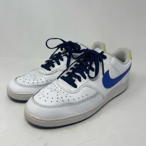 Nike White Blue Void Court Vision Low Casual Sneakers Shoes Size 10.5