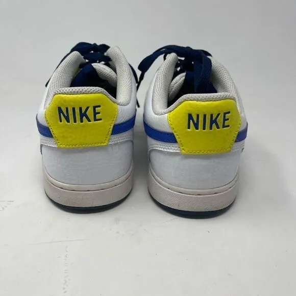 Nike White Blue Void Court Vision Low Casual Sneakers Shoes Size 10.5