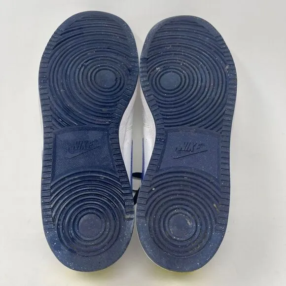 Nike White Blue Void Court Vision Low Casual Sneakers Shoes Size 10.5