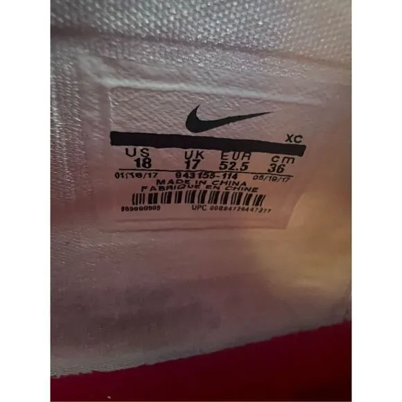 Nike White Red Lebron Soldier 11 TB Promo Size 18