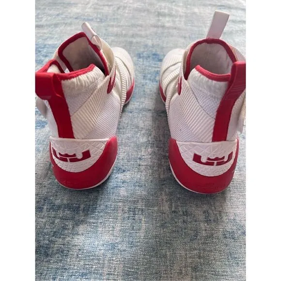 Nike White Red Lebron Soldier 11 TB Promo Size 18