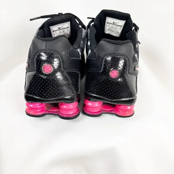 Nike Women Pink and Black Sneakers with Cloud pattern - Size 9