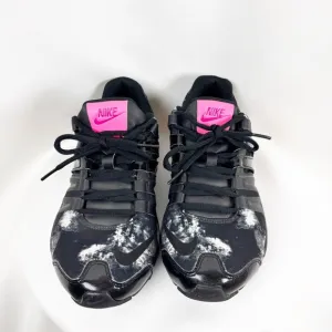 Nike Women Pink and Black Sneakers with Cloud pattern - Size 9