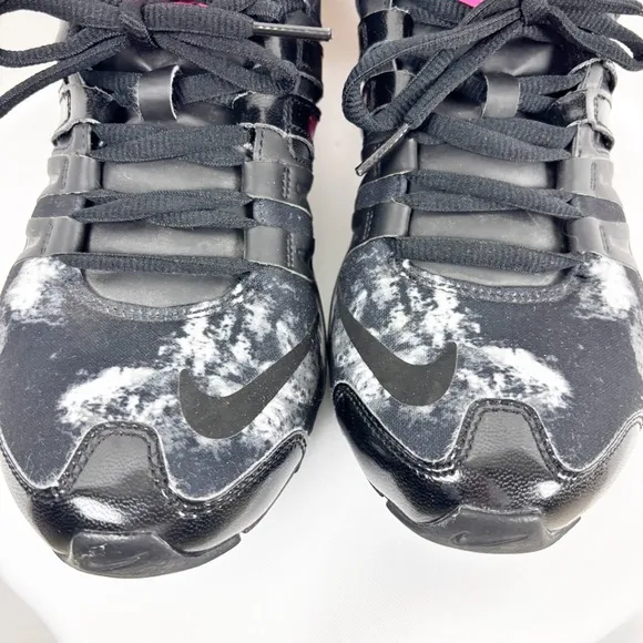 Nike Women Pink and Black Sneakers with Cloud pattern - Size 9