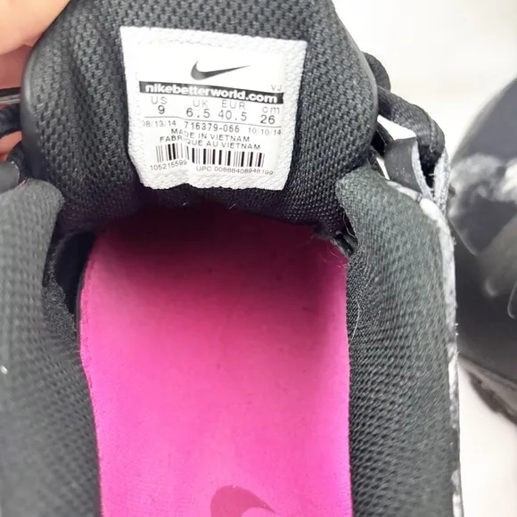Nike Women Pink and Black Sneakers with Cloud pattern - Size 9