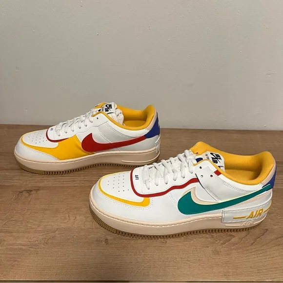 Nike Women’s Air Force 1 Shadow “Summit White Neptune Green” Sneakers NWT