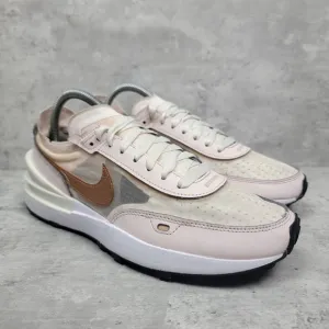 Nike Womens Running Shoes Size 8.5 Low Pink Copper Waffle One Lace Up Sneakers