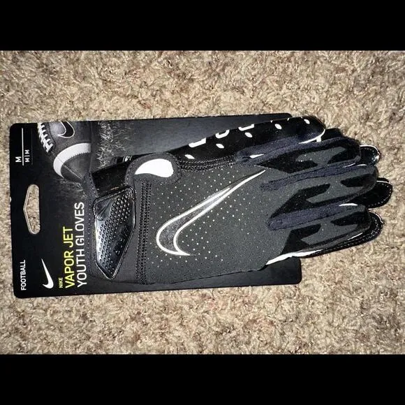 Nike Youth Vapor Jet Wide Receiver Gloves Black