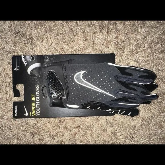 Nike Youth Vapor Jet Wide Receiver Gloves Black