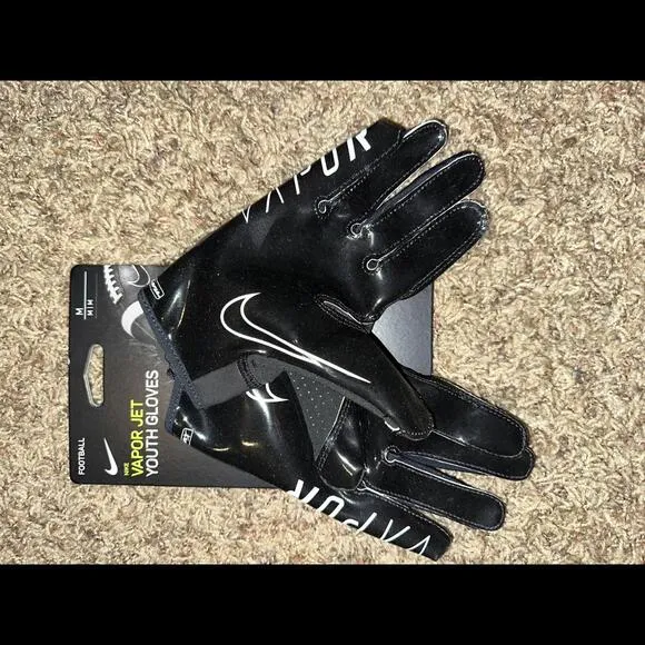 Nike Youth Vapor Jet Wide Receiver Gloves Black