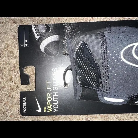 Nike Youth Vapor Jet Wide Receiver Gloves Black