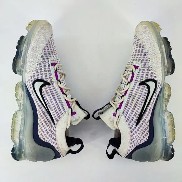Nike Youth Vapormax Air Max Flyknit White Mesh Sneakers Shoes Size 4Y