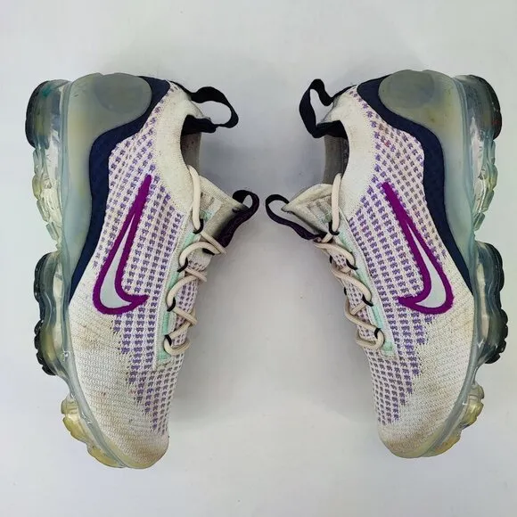 Nike Youth Vapormax Air Max Flyknit White Mesh Sneakers Shoes Size 4Y