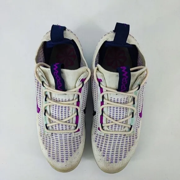 Nike Youth Vapormax Air Max Flyknit White Mesh Sneakers Shoes Size 4Y
