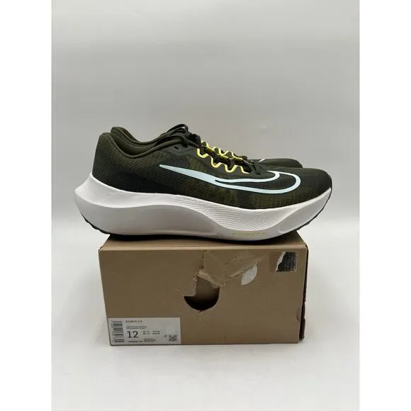 Nike ZOOM FLY 5 Men's LIGHTLY USED Running Shoes Green US Size 12 MEDIUM
