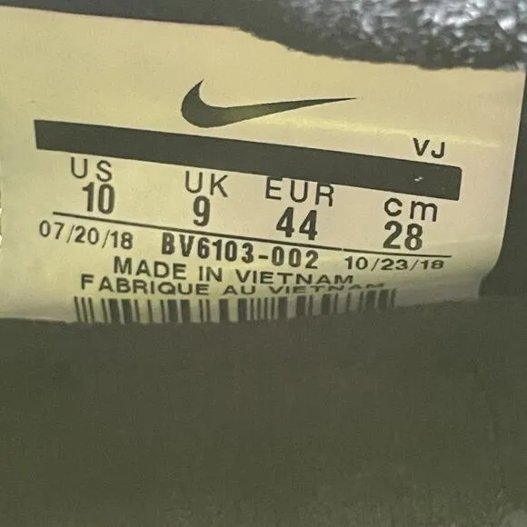 Nike Zoom Fly Flyknit Mens Size 10 Black Volt Running Shoes Athletic Sneaker EUC
