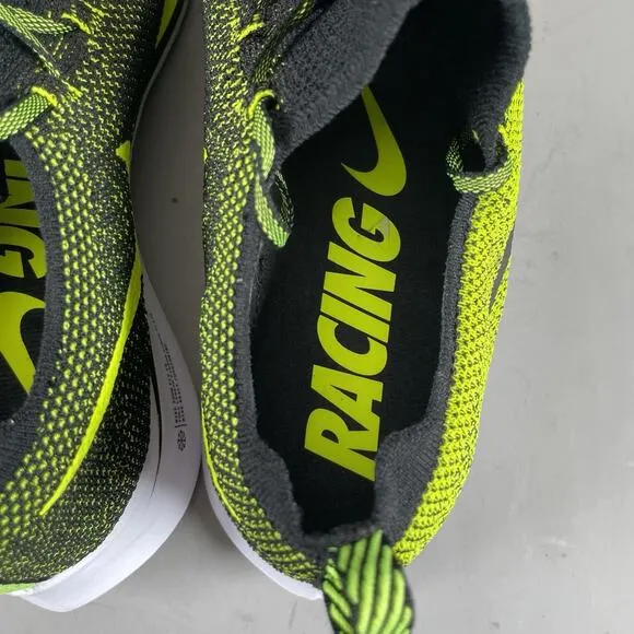 Nike Zoom Fly Flyknit Mens Size 10 Black Volt Running Shoes Athletic Sneaker EUC