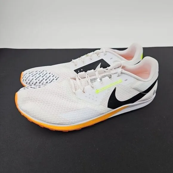 Nike Zoom Rival XC 6 White/Orange Track Shoe's Spikes DX7999-100 Men's Size 11.5