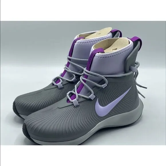 Nike Binzie Waterproof Rain Boots Sneakers Youth Size 5Y Grey Violet Brand New!
