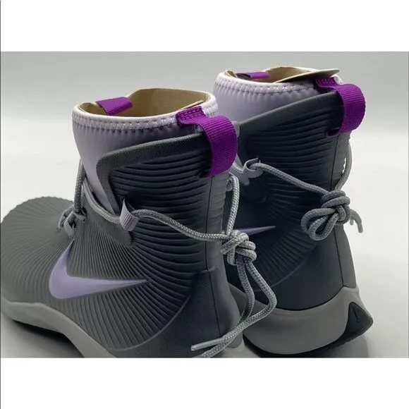 Nike Binzie Waterproof Rain Boots Sneakers Youth Size 5Y Grey Violet Brand New!